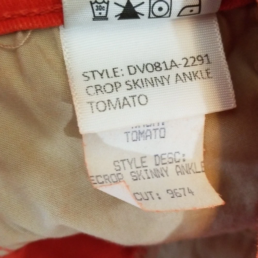 Vince Tomato Skinny Ankle Jeans